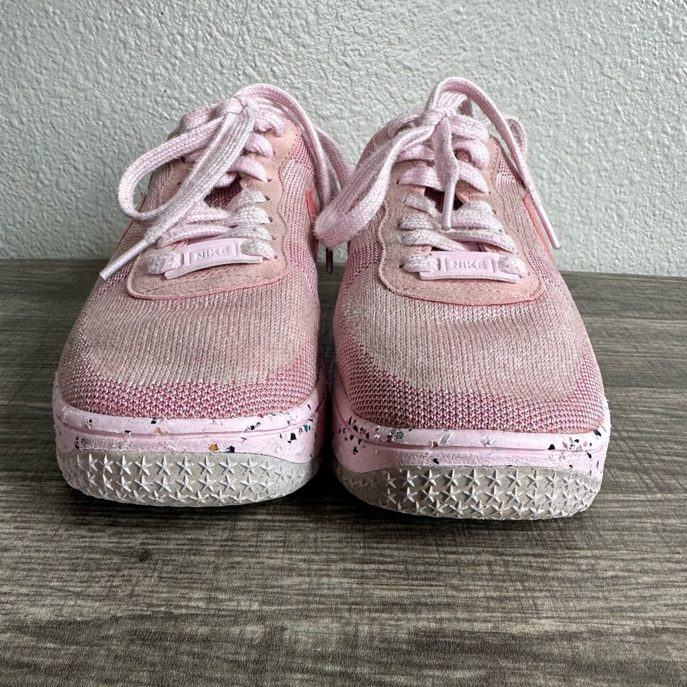 Nike Womens Air Force 1 Crater Flyknit Pink Glaze Pink Salt DC7273-600 Wmns 5.5 - Picture 2 of 9